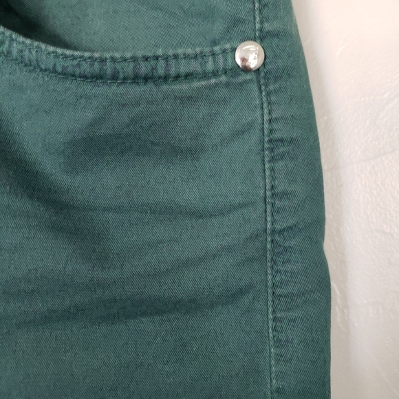 Brebis Noir Women's 27 Green Cuffed Pants Patterned Made in Italy - Picture 5 of 9